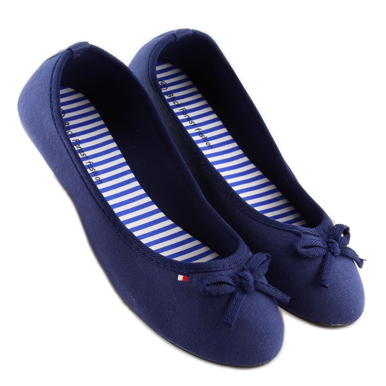 Marineblaue Ballerinas für Damen T141 Marine navy blau 2