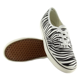K-75 Zebra-Schnürsneaker schwarz weiß 1