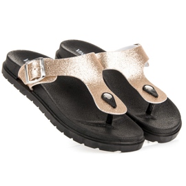 Goldene VINCEZA Hausschuhe 2