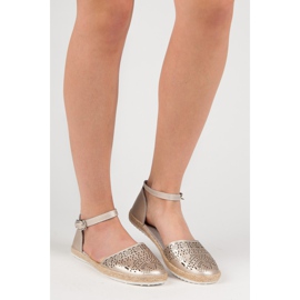 Leder Espadrilles Vinceza Sandalen gelb 1