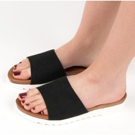 Vinceza-Hausschuhe aus schwarzem Wildleder 2