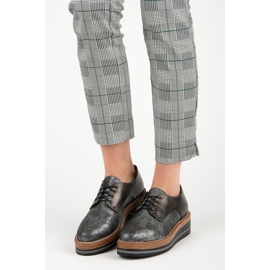 Kylie Stilvolle Keilschuhe grau 1