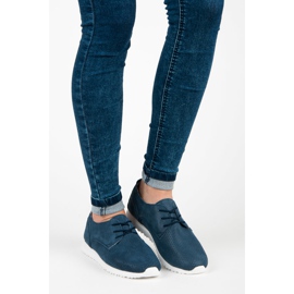 Gebundene Lederschuhe VINCEZA blau 1