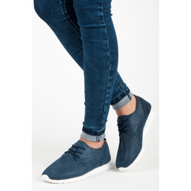 Gebundene Lederschuhe VINCEZA blau 2