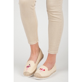 Bestelle Espadrilles mit Flamingo braun 1