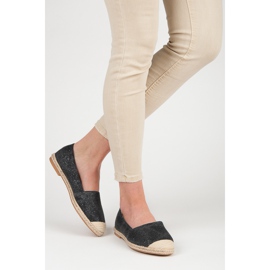 Bestelle Espadrilles mit Glitzer schwarz 2