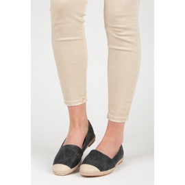 Bestelle Espadrilles mit Glitzer schwarz 1