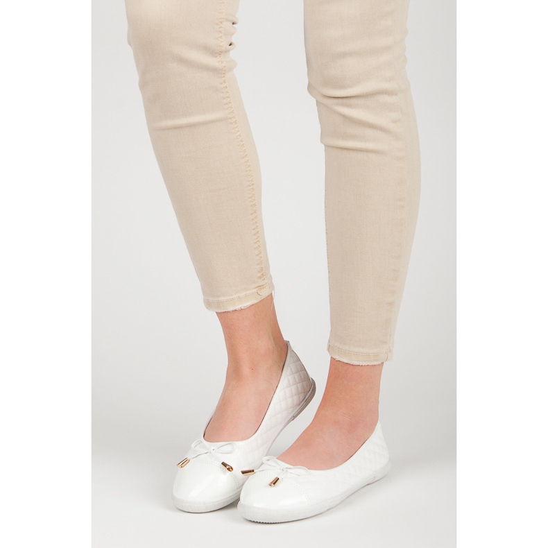 Gesteppte Ballerinas weiß 1