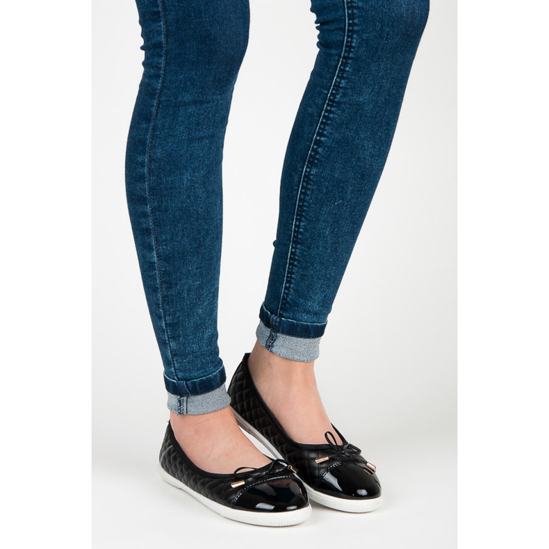 Gesteppte Ballerinas schwarz 1