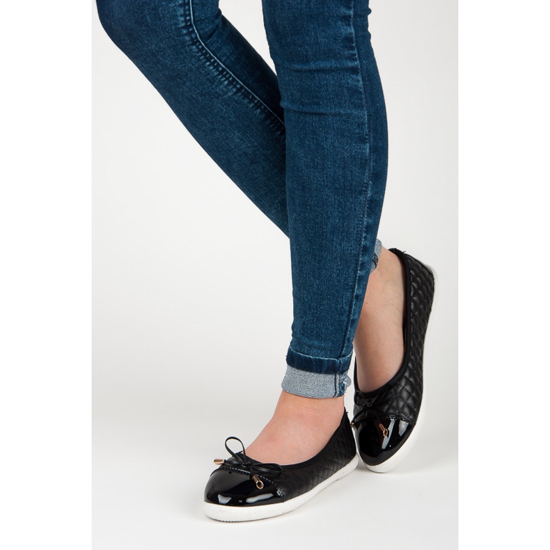 Gesteppte Ballerinas schwarz 2