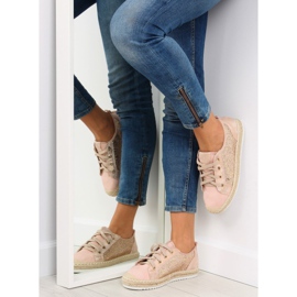 Rosa geschnürte Espadrilles-Sneakers B-140 Pink 2