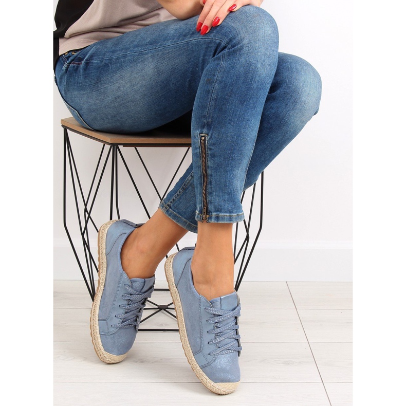 Blaue Espadrilles BB02P L.BLUE Turnschuhe 1