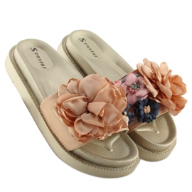 Flower Power goldene Flip-Flops AK04P gold 1