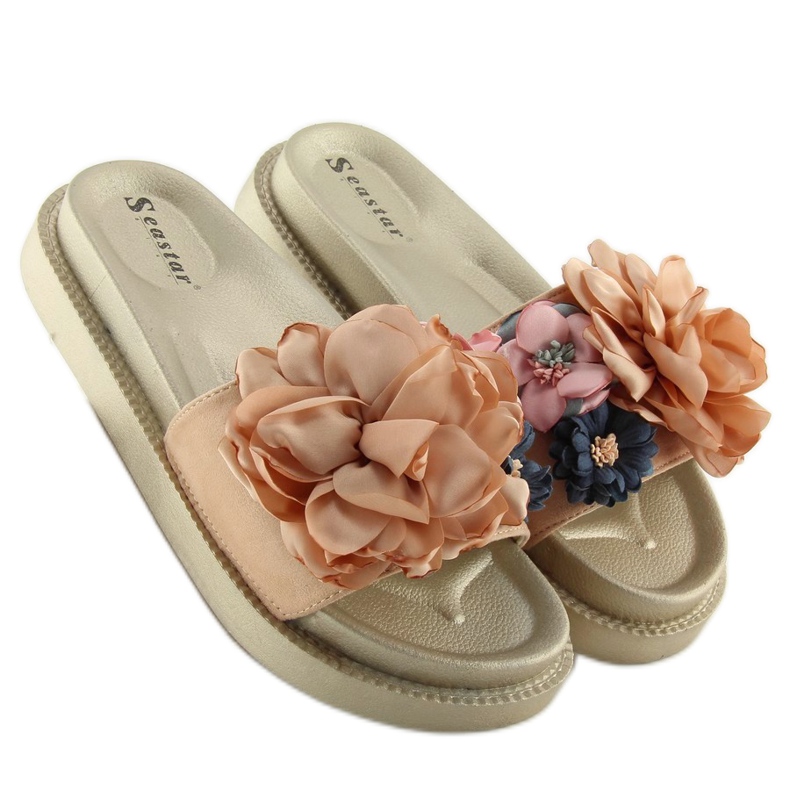 Flower Power goldene Flip-Flops AK04P gold 1
