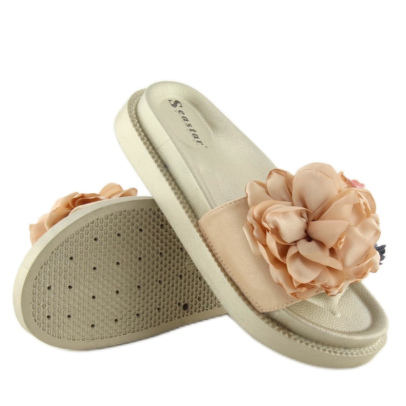 Flower Power goldene Flip-Flops AK04P gold 2