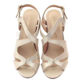 Gladiatorensandalen von Sergio Leone aus 813 Gold gelb braun 4