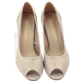 Pumps perforiert Sergio Leone 232 braun gelb 4