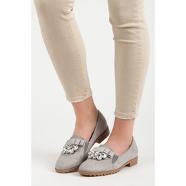 Bestelle Schlupfschuhe mit Ornament grau 1