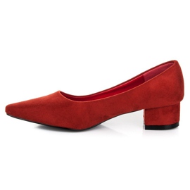 Best Shoes Wildlederpumps mit niedrigem Absatz rot 1