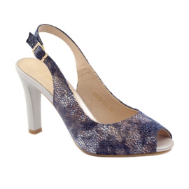 Sandalen auf dem Posten von Sergio Leone 578 braun navy blau 1