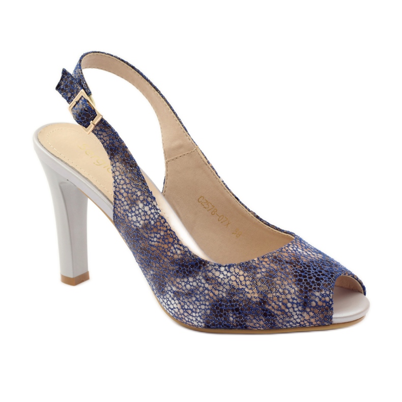 Sandalen auf dem Posten von Sergio Leone 578 braun navy blau 1