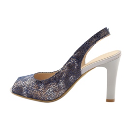 Sandalen auf dem Posten von Sergio Leone 578 braun navy blau 2