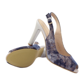 Sandalen auf dem Posten von Sergio Leone 578 braun navy blau 3