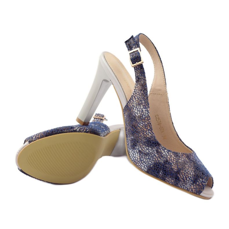 Sandalen auf dem Posten von Sergio Leone 578 braun navy blau 3