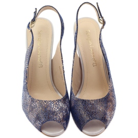 Sandalen auf dem Posten von Sergio Leone 578 braun navy blau 4