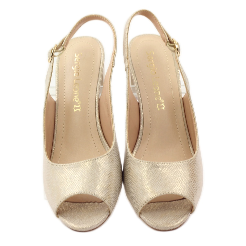 Sandalen auf dem Pfosten von Sergio Leone 810 gelb braun 4