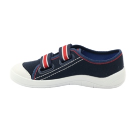 Hausschuhe der Jungenturnschuhe Befado 672Y058 marineblau rot weiß 2
