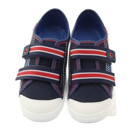Hausschuhe der Jungenturnschuhe Befado 672Y058 marineblau rot weiß 4
