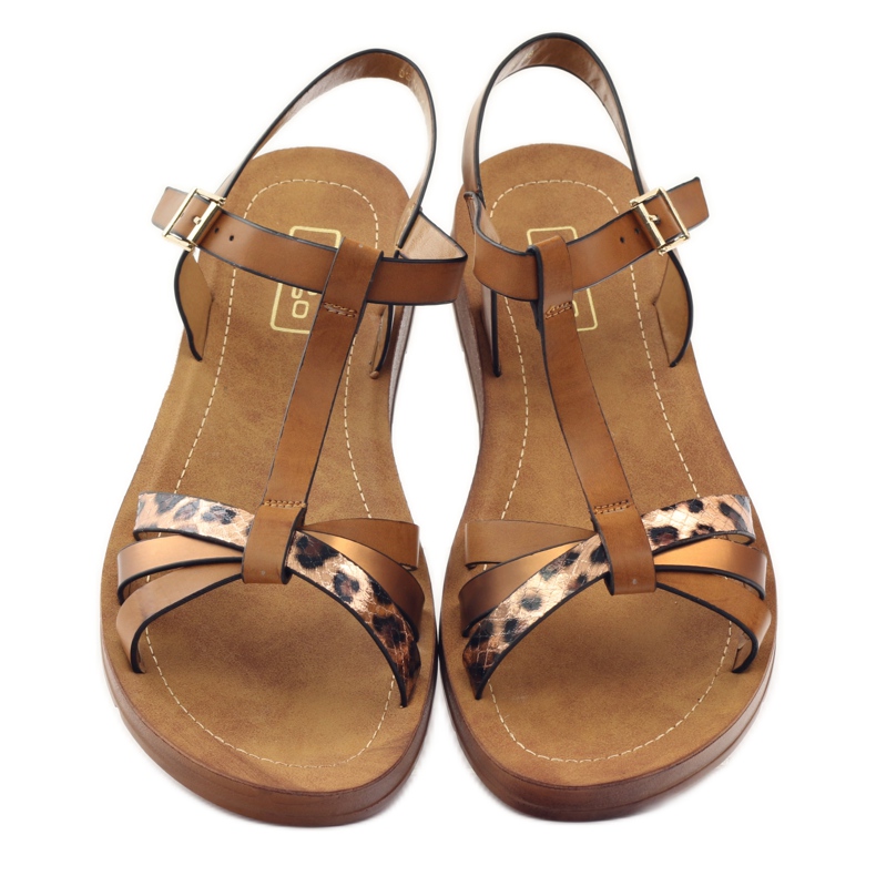 Filippo Panther Damensandalen wz 103 braun gelb 4