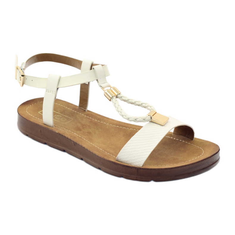 Filippo Damensandalen wz 104 weiß gelb 1