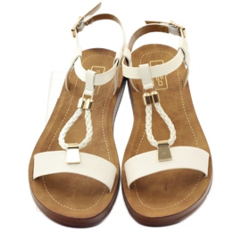 Filippo Damensandalen wz 104 weiß gelb 4