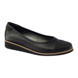 Angello Damenleder -Slipper 1325 Schwarz 1