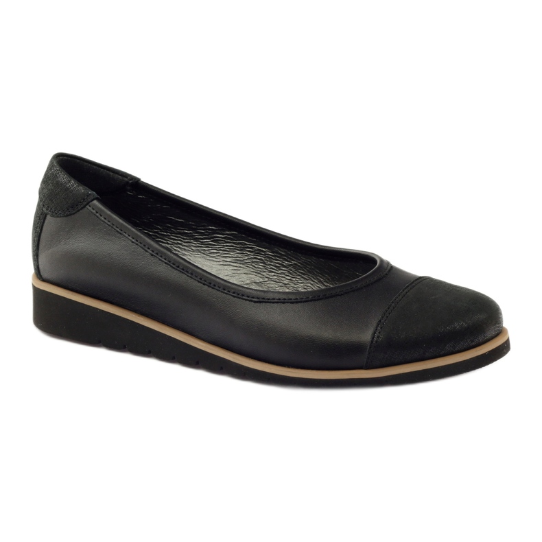 Angello Damenleder -Slipper 1325 Schwarz 1