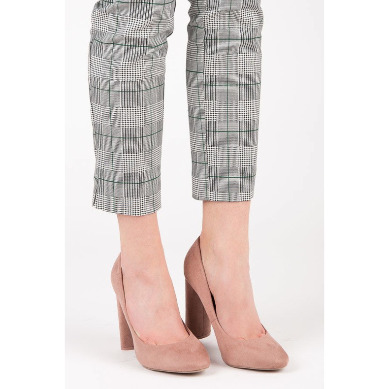 Ideal Shoes Elegante Pumps auf der Post rosa 1