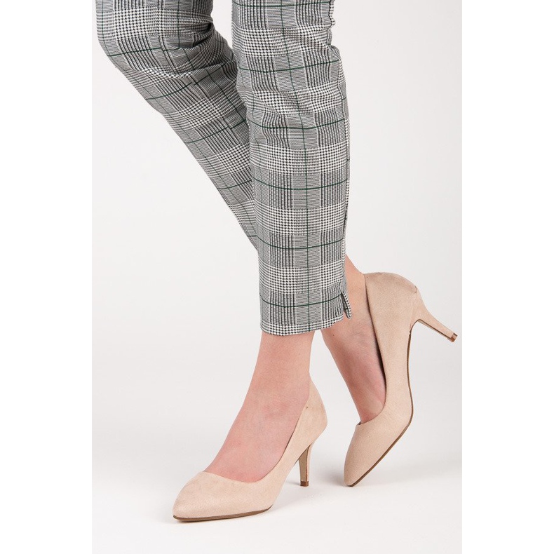 Pumps aus Wildleder mit hohem Absatz braun 2