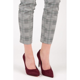 Kastanienbraune High Heels rot 1