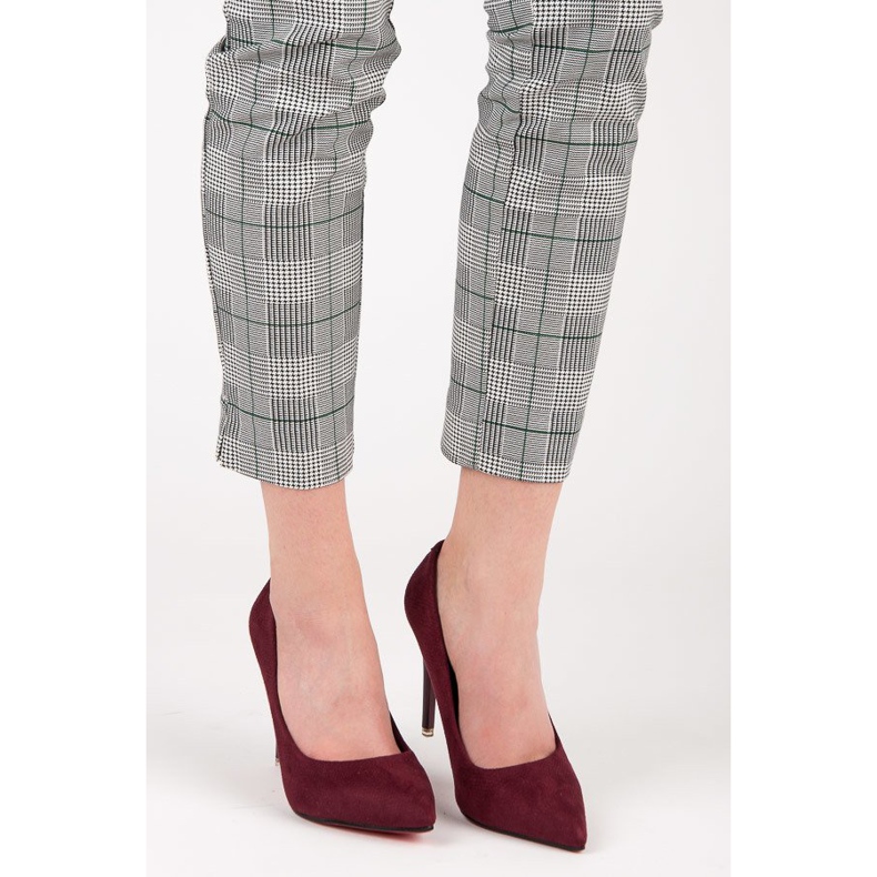 Kastanienbraune High Heels rot 1