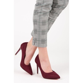 Kastanienbraune High Heels rot 2