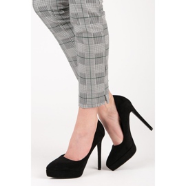 Bestelle Wildlederabsätze auf der Plattform schwarz 2