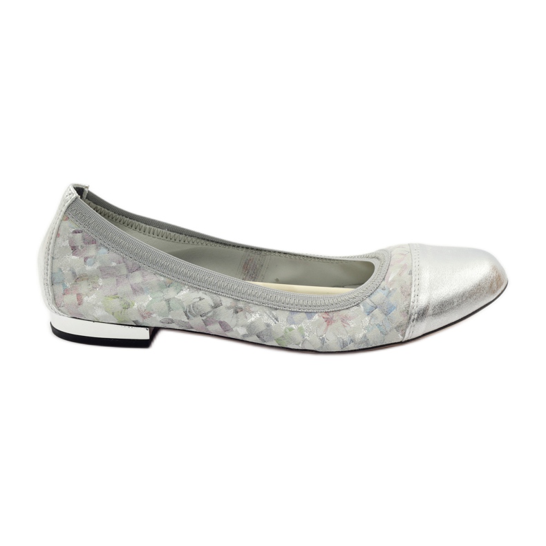 Damenballerinas elastisch Gamis 1402 grau mehrfarbig 1