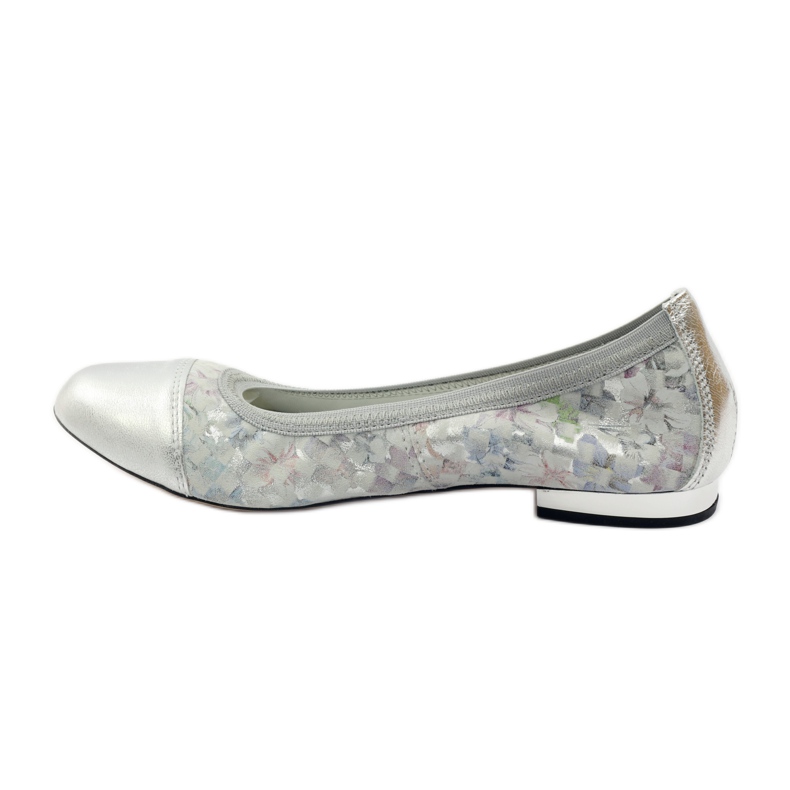Damenballerinas elastisch Gamis 1402 grau mehrfarbig 3
