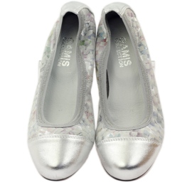 Damenballerinas elastisch Gamis 1402 grau mehrfarbig 5