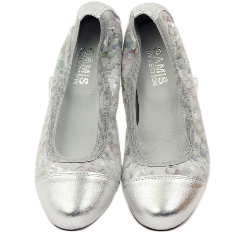 Damenballerinas elastisch Gamis 1402 grau mehrfarbig 5