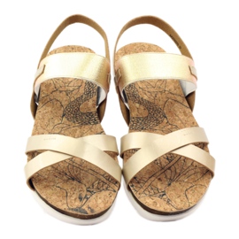 Damensandalen Kork Big Star 274370 gelb 4