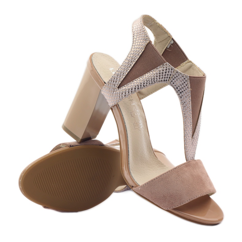 M.Daszyński Ledersandalen Daszyński rosa 3