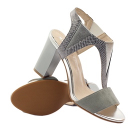 M.Daszyński Ledersandalen Daszyński grau 3